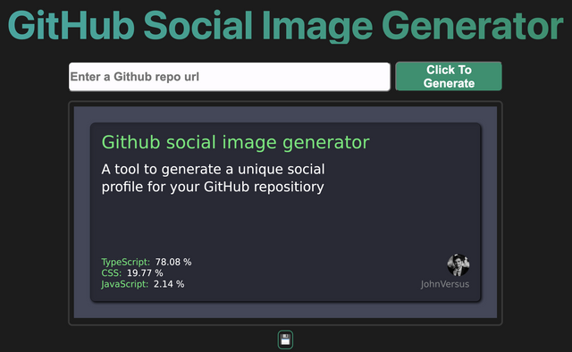 Github Social Image Generator